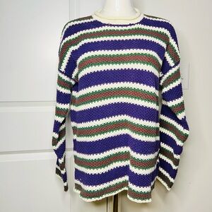 Huntington Ridge Vintage Long Sleeve Sweater Sz M ribbed trim